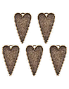 Colgantes de Corazón Tibetano Pandahall - 50 Piezas 53.5mm