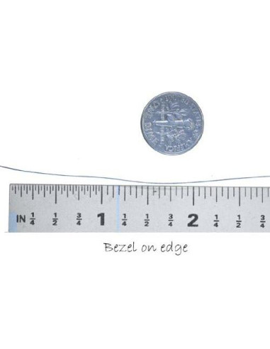 Alambre de Bezel uGems .999 Plata Fina 6.35mm 30.48cm