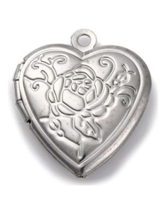 20 Piezas Charm Corazón Acero Inoxidable Ornazy 23mm