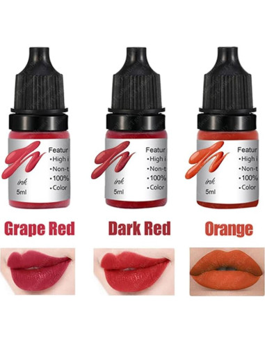 Tinta de Pigmento Permanente DuBeauty 5ml Rojo Uva para Microblading