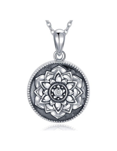 Llavero de Flor Loto Personalizado SOULMEET Plata 925 2 Fotos