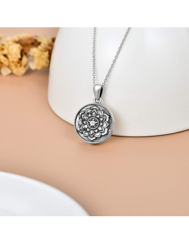 Llavero de Flor Loto Personalizado SOULMEET Plata 925 2 Fotos