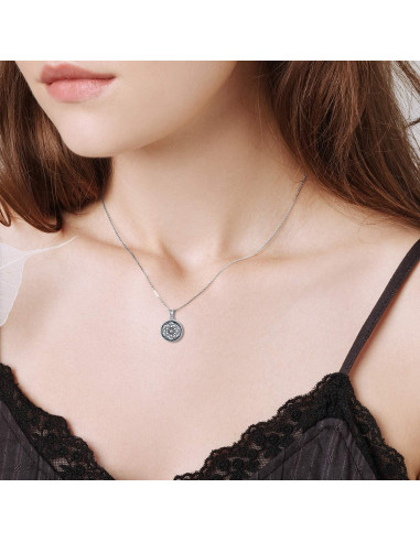 Llavero de Flor Loto Personalizado SOULMEET Plata 925 2 Fotos