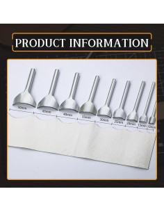 Juego de Perforadores de Cuero Yizzvb 9 Tamaños 10-50mm 2