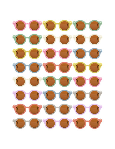 Gafas de Sol Redondas Flutesan para Niños 24 Pares UV