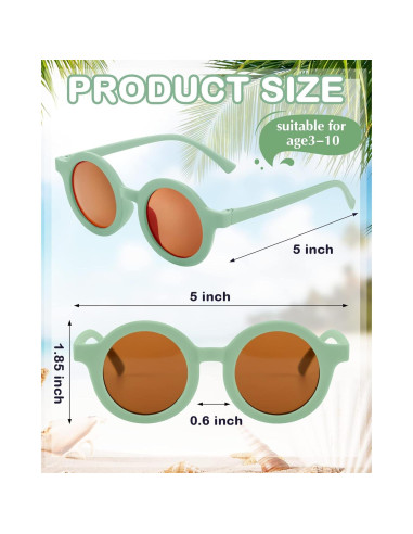 Gafas de Sol Redondas Flutesan para Niños 24 Pares UV