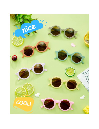 Gafas de Sol Redondas Flutesan para Niños 24 Pares UV