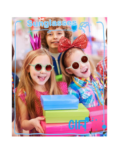 Gafas de Sol Redondas Flutesan para Niños 24 Pares UV