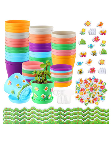 Kit de Manualidades para Jardinería Chivertion 36 Macetas 1.35kg