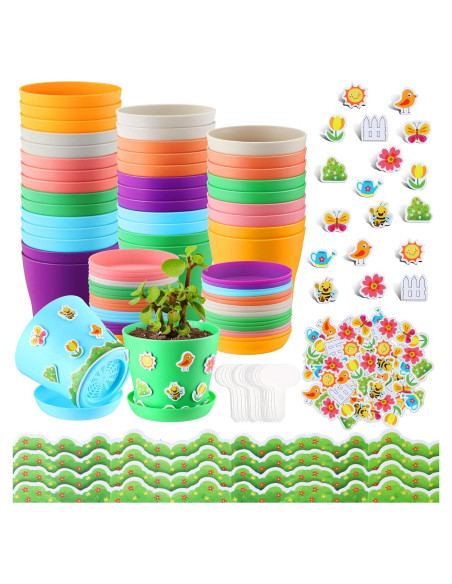 Kit de Manualidades para Jardinería Chivertion 36 Macetas 1.35kg