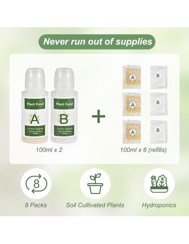 Fertilizante Hidropónico A&B Tigvio 800ml para Plantas