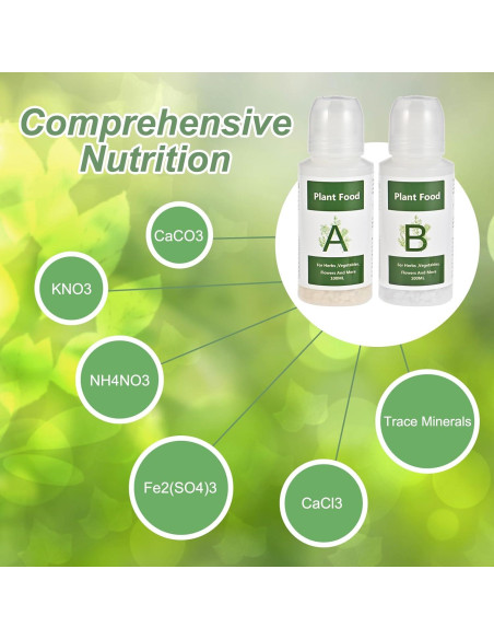 Fertilizante Hidropónico A&B Tigvio 800ml para Plantas