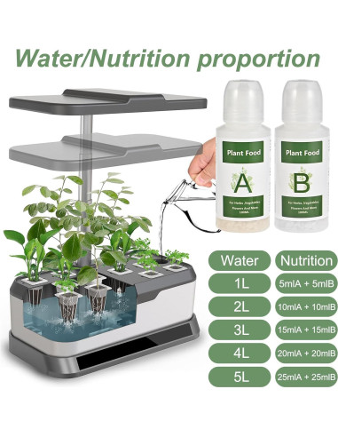 Fertilizante Hidropónico A&B Tigvio 800ml para Plantas