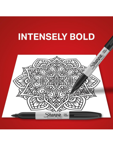 Marcadores Permanentes Sharpie Negros Punta Fina 5 Unidades