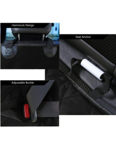 Cubierta de Asiento para Perros Pet Magasin Negra 137x147cm 2
