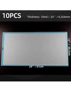 10 Hojas Plantillas Mylar 12x24 cm Neglex Reutilizables 2