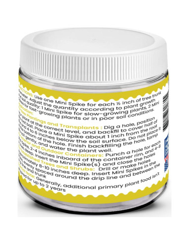 Mini Picos de Fertilizante GardenWise - 11 Tabletas, 18-24 Meses