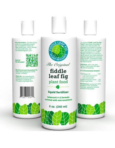 Fertilizante Líquido Fiddle Leaf Fig 226.8ml - Sin Urea NPK 3-1-2