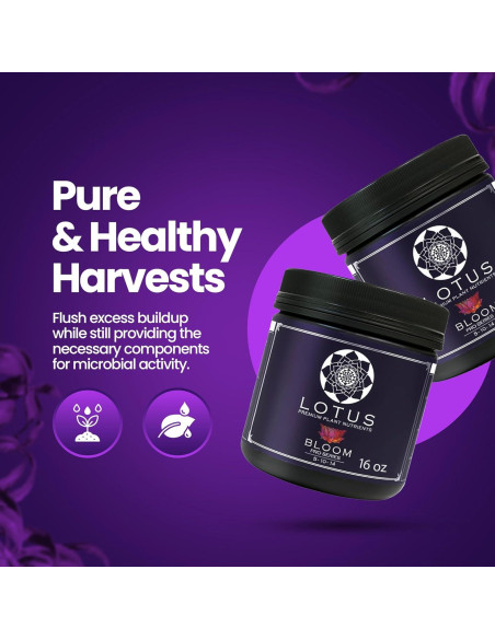 Nutrientes Hidropónicos Lotus 453.6g - Fertilizante para Floración