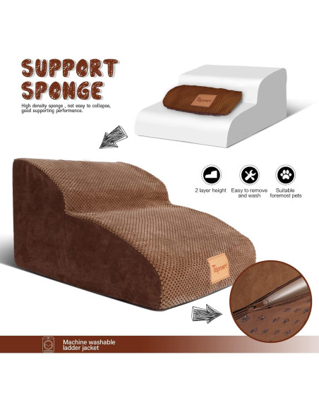 Escaleras para Perros Topmart de Espuma 2 Niveles 30 cm Antideslizantes