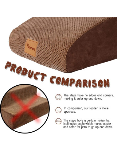 Escaleras para Perros Topmart de Espuma 2 Niveles 30 cm Antideslizantes