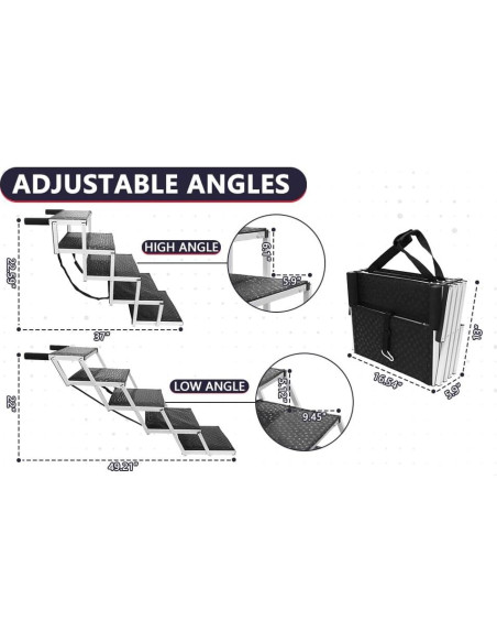 Escalera Plegable para Perros PENSUN Antideslizante 113.4kg