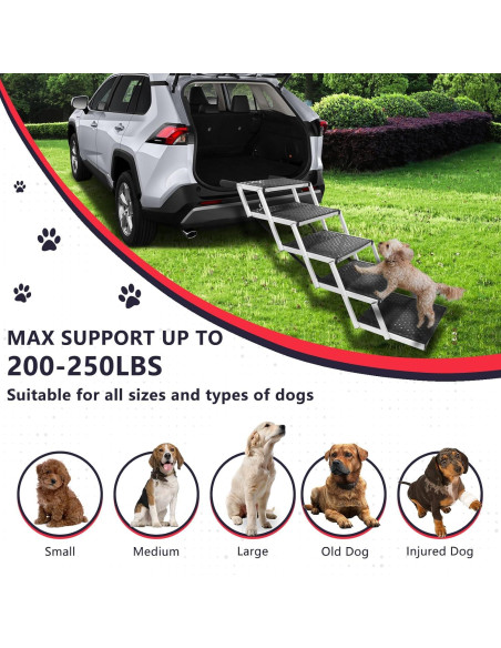 Escalera Plegable para Perros PENSUN Antideslizante 113.4kg