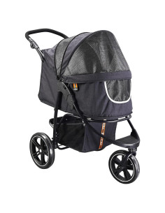 Carrito para mascotas My Duque COOPER 32 kg, plegable, negro