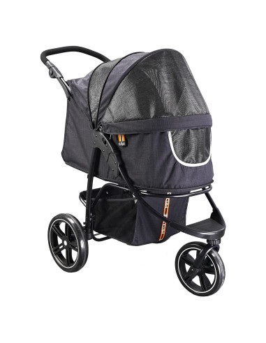 Carrito para mascotas My Duque COOPER 32 kg, plegable, negro