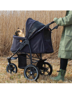 Carrito para mascotas My Duque COOPER 32 kg, plegable, negro 2