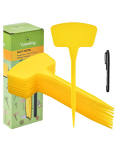 Etiquetas para Plantas T Tipo Yuanling 60 Pcs Amarillo