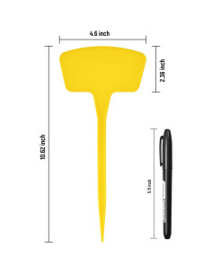 Etiquetas para Plantas T Tipo Yuanling 60 Pcs Amarillo 2