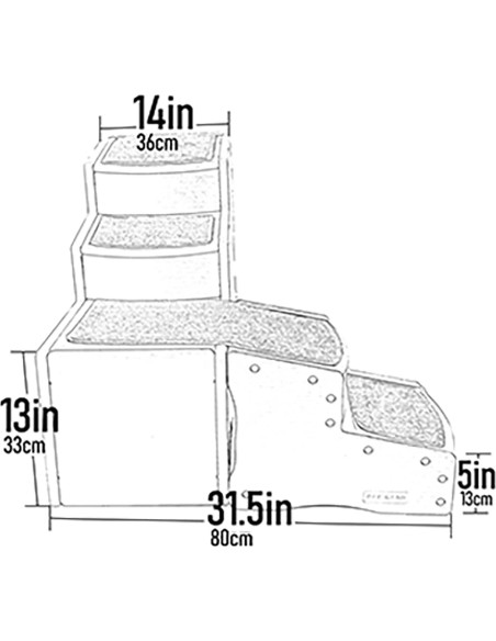 Escalera para Mascotas Pet Gear Easy Step Ajustable 34kg