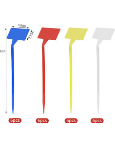 Etiquetas de Planta HOVEOX 24 Pcs T-Forma Reutilizables 2