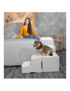 Escalera para Mascotas Pet Gear Easy Step Ajustable Niebla