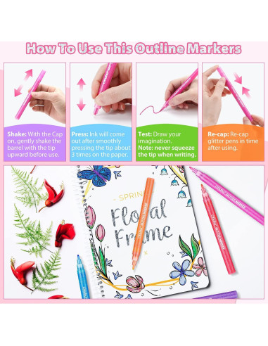 Marcadores Metálicos Ohuhu 12 Colores Brillantes Tinta Agua