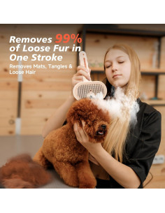 Cepillo Deshedding Autolimpiante CHENJIU para Perros y Gatos 2