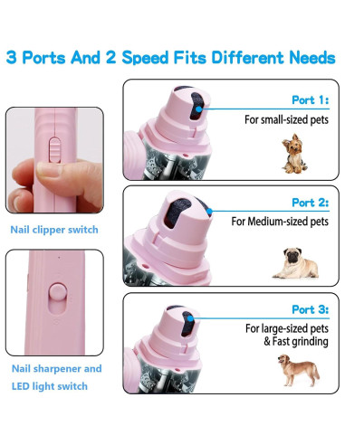 Afilador de Uñas Eléctrico MEPEREZ PC-666 Recargable Indoloro