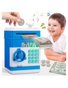 Hucha Electrónica para Niños MAGIBX Azul - Caja de Ahorro 450g