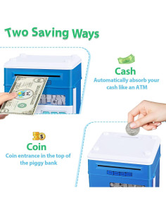 Hucha Electrónica para Niños MAGIBX Azul - Caja de Ahorro 450g 2