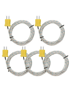 5 Sensores de Sonda Termopar Tipo K Weewooday 3m -50 a 400C