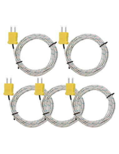 5 Sensores de Sonda Termopar Tipo K Weewooday 3m -50 a 400C