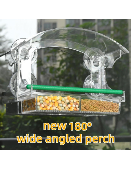 Comedero para Aves de Ventana Hasuber Transparente 20x12x7cm Comedero para Aves de Ventana Hasuber Transparente 20x12x7cm