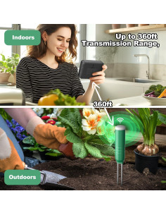 Medidor de Humedad del Suelo Inalámbrico MYLAIM 4 en 1 LCD 2