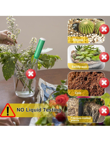 Medidor de Humedad del Suelo Inalámbrico MYLAIM 4 en 1 LCD