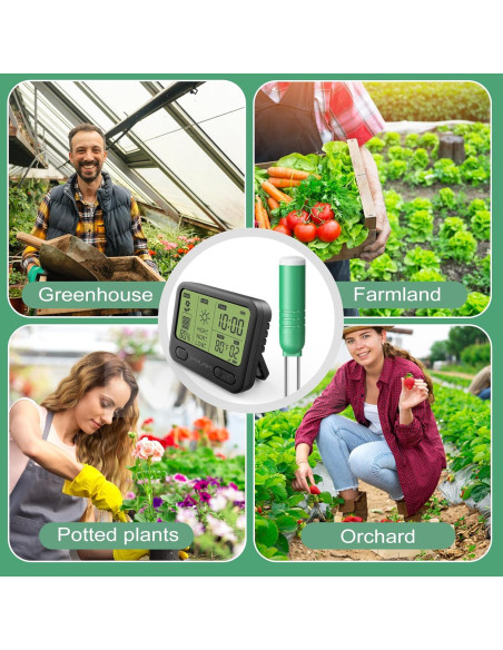 Medidor de Humedad del Suelo Inalámbrico MYLAIM 4 en 1 LCD