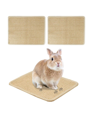 Alfombrilla de Rascado para Conejos KEYIDE 40x30cm Yute Natural