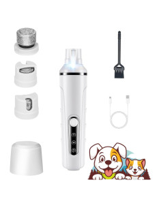 Cortauñas eléctrico AOSU para perros y gatos, silencioso