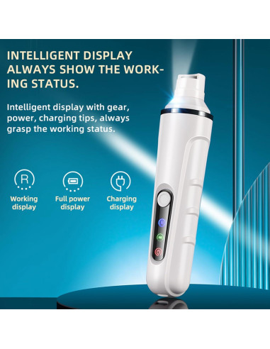 Cortauñas eléctrico AOSU para perros y gatos, silencioso