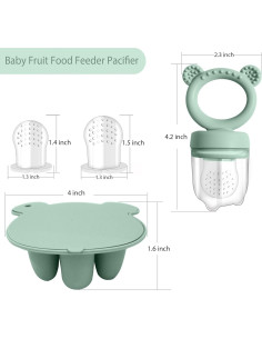 Bandeja de Congelación de Comida para Bebés BIGSPINACH - Silicona Verde 2
